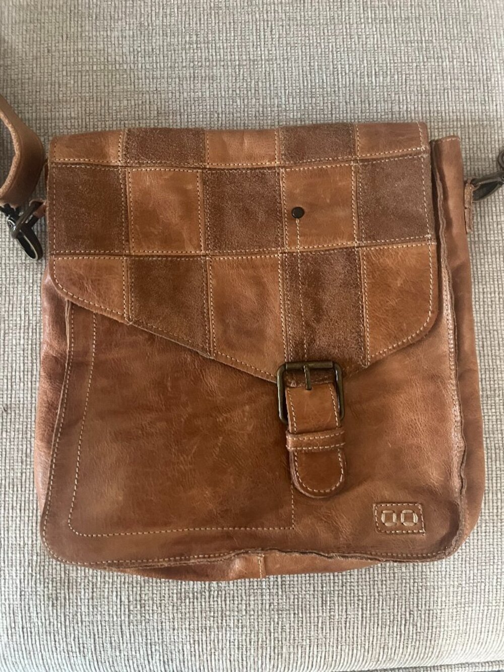 BED|STU Venice Beach Crossbody, Rustic Tan Patchwork Purse